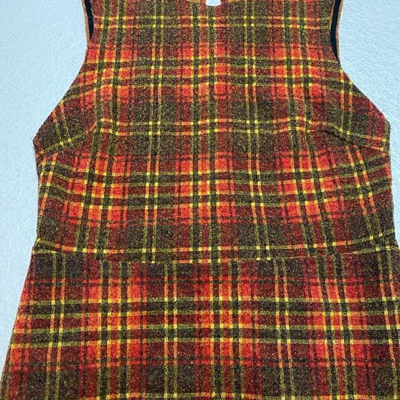ZARA Woman Orange Plaid Peplum Sleeveless NEW Blouse Orange Yellow - Picture 9 of 15
